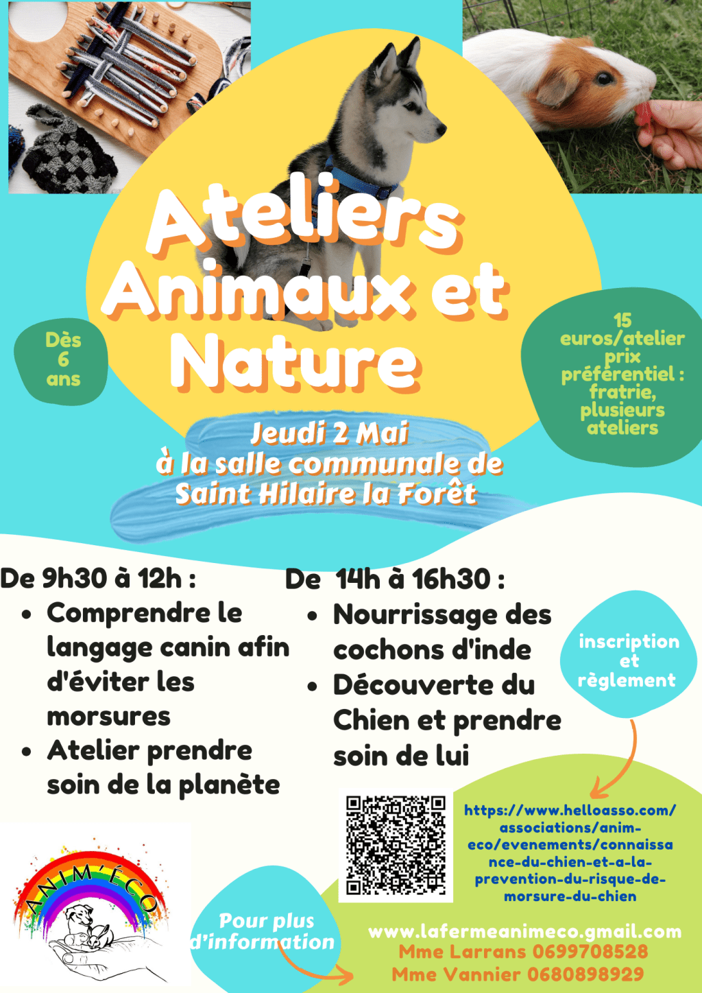 Ateliers animaux et Nature 2 mai 2024