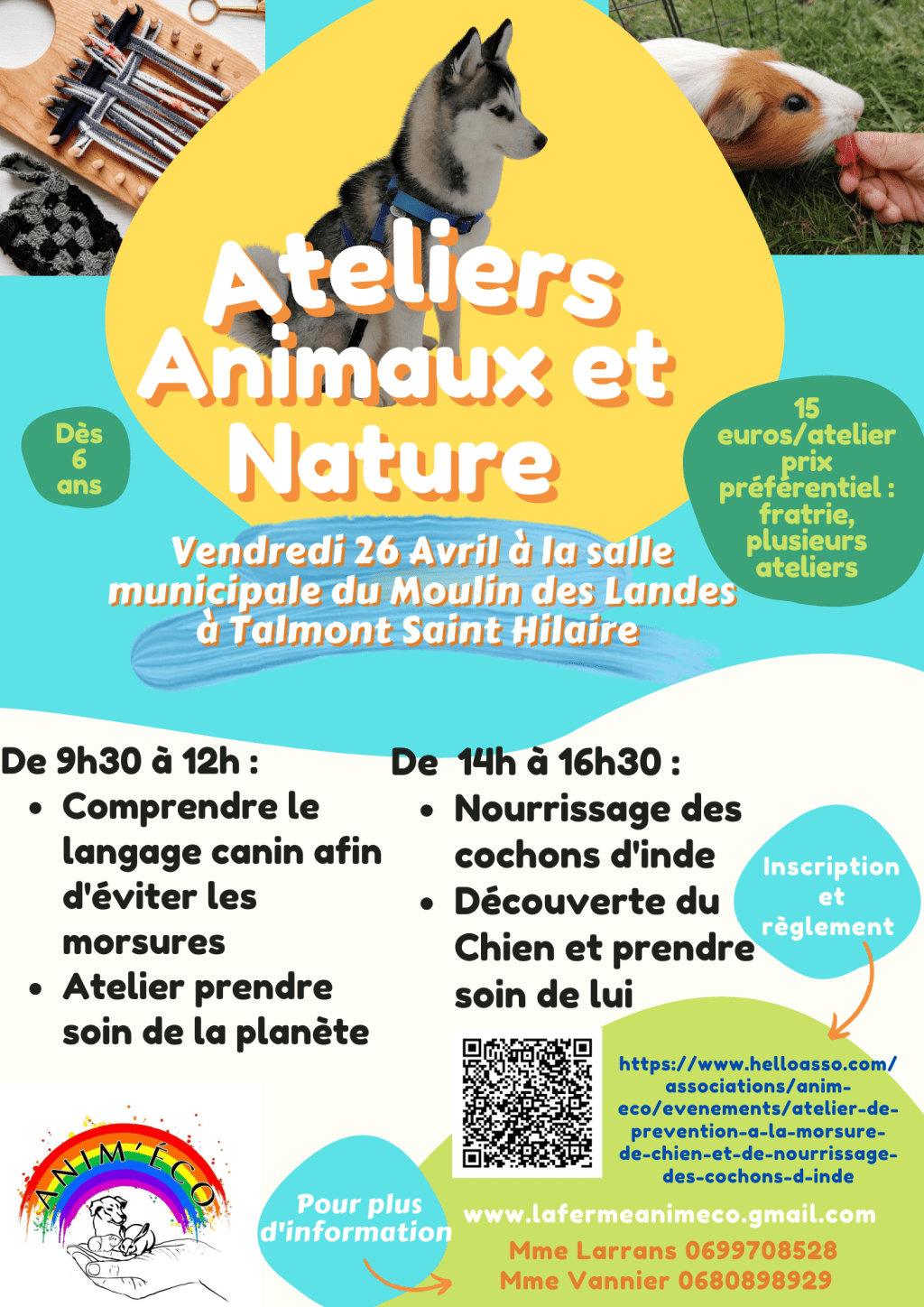 Ateliers Animaux et Nature 26 avril 2024